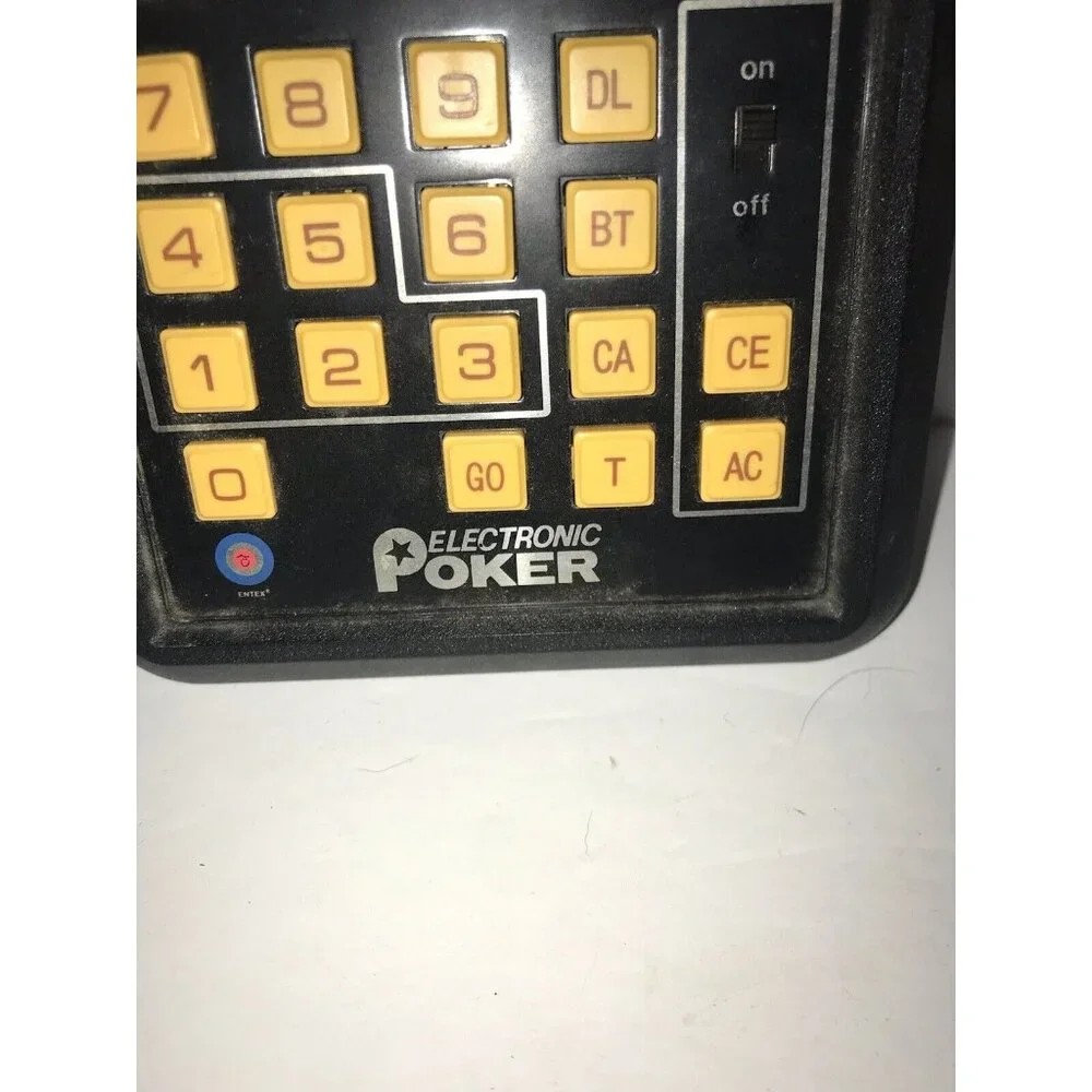 1979 Electronic Poker Game Entex industries 5 card draw Hand Held